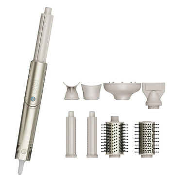 AIMILE 8-in-1 Ceramic Curling Wand Set – 1.25" with 2 Barrels, 2 Brushes & 4 Nozzles